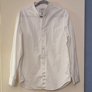 COS Men's Classic White Button-Down Shirt, 15 3/4